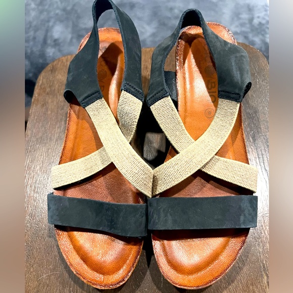 BIO BIO sandals partially leather made in Italy - Picture 1 of 9